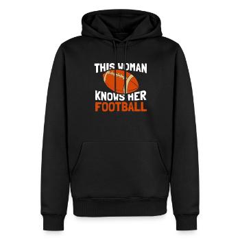 Football américain - Sweat à capuche Premium bio Homme - noir - Devant - Nico (187cm)