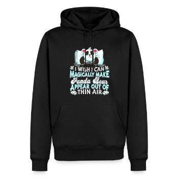 Panda Panda Bear - Men’s Premium Organic Hoodie - black - Front - Nico (187cm)