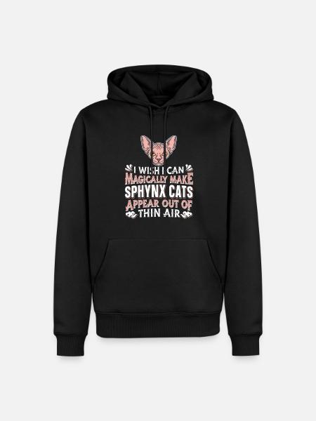 Sphynx Cat - Men’s Premium Organic Hoodie - black