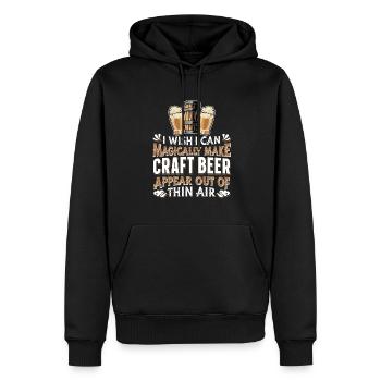 Craft Beer Bier Hopfen Malz Brauer - Männer Premium Bio Hoodie - Schwarz - Vorne - Nico (187cm)