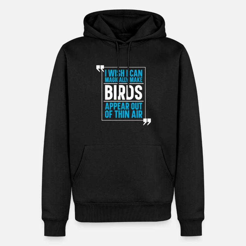 Vogel Vögel - Männer Premium Bio Hoodie - Schwarz