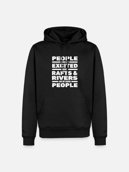Rafting Wildwasser Kanu Kajak - Männer Premium Bio Hoodie - Schwarz