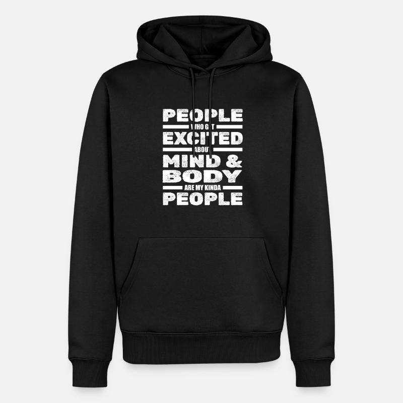 Pilates - Männer Premium Bio Hoodie - Schwarz