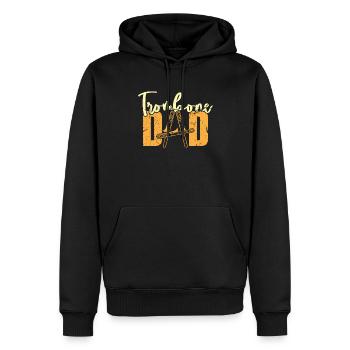 Trombone - Men’s Premium Organic Hoodie - black - Front - Nico (187cm)