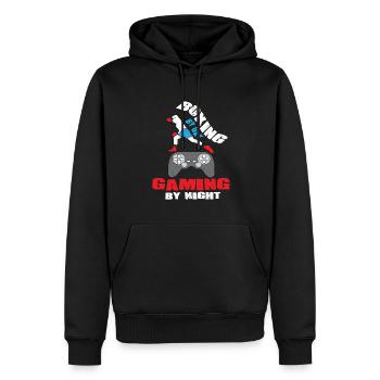 Boxen Boxer Kampfsport Boxring Gamer Zocker - Männer Premium Bio Hoodie - Schwarz - Vorne - Nico (187cm)