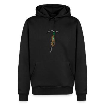 Eisklettern Bergsteigen Klettern Bergsteiger - Männer Premium Bio Hoodie - Schwarz - Vorne - Nico (187cm)
