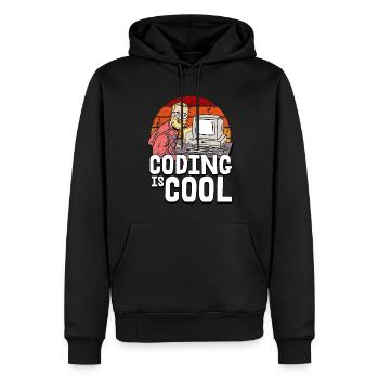 Programmer Coder Software Developer - Men’s Premium Organic Hoodie - black - Front - Nico (187cm)