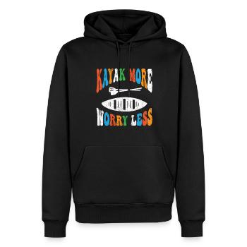 Kajak Boot Kanu Paddelboot Doppelpaddel - Männer Premium Bio Hoodie - Schwarz - Vorne - Nico (187cm)
