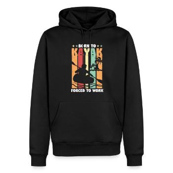 Kajak Boot Kanu Paddelboot Doppelpaddel - Männer Premium Bio Hoodie - Schwarz - Vorne - Nico (187cm)