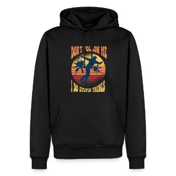Skateboard Skateboardfahrer Skaten - Männer Premium Bio Hoodie - Schwarz - Vorne - Nico (187cm)
