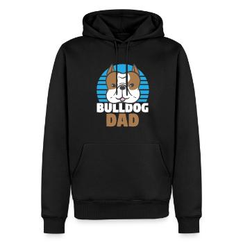 Chien Bulldog Bulldog Papa Propriétaire Propriétaire De Chien - Sweat à capuche Premium bio Homme - noir - Devant - Nico (187cm)