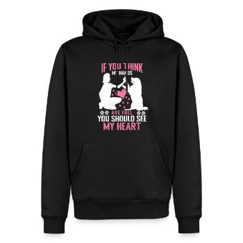 Dog Dog Lover Dog Owner Dog Lover - Men’s Premium Organic Hoodie - black - Front - Nico (187cm)