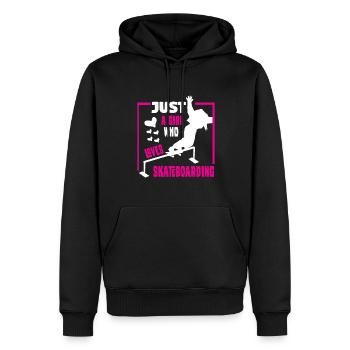 Skateboard Skateboardfahrer Skaten - Männer Premium Bio Hoodie - Schwarz - Vorne - Nico (187cm)