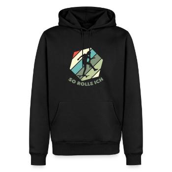 Skateboard Skateboardfahrer Skaten - Männer Premium Bio Hoodie - Schwarz - Vorne - Nico (187cm)