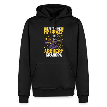 Tir à l’arc Flèche Tir à l’arc Tir à l’arc - Sweat à capuche Premium bio Homme - noir - Devant - Nico (187cm)