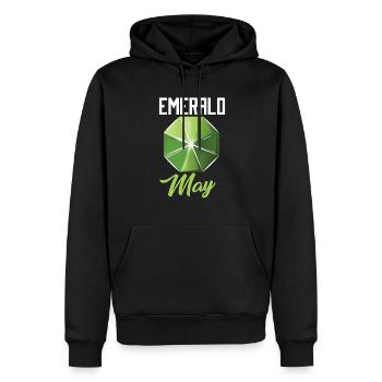 Pierres précieuses - Sweat à capuche Premium bio Homme - noir - Devant - Nico (187cm)