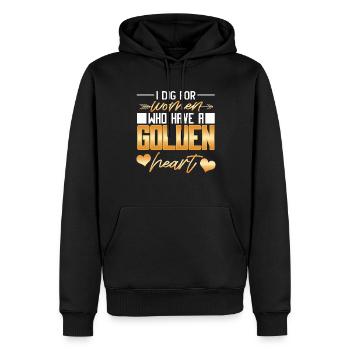 Gold Mining Gold Mine - Men’s Premium Organic Hoodie - black - Front - Nico (187cm)