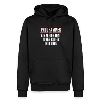 Programmierer Coder Software Entwickler - Männer Premium Bio Hoodie - Schwarz - Vorne - Nico (187cm)