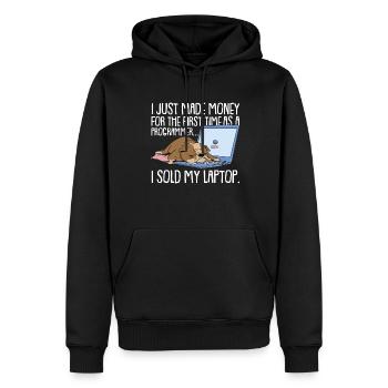 Programmierer Coder Software Entwickler - Männer Premium Bio Hoodie - Schwarz - Vorne - Nico (187cm)