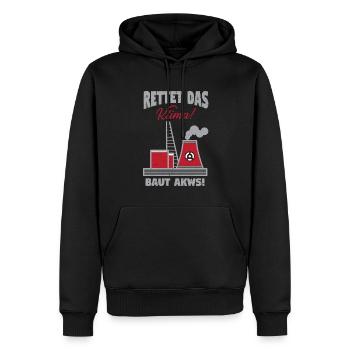 Atomkraftwerk AKW Atomkraft Nuclear Klimawandel - Männer Premium Bio Hoodie - Schwarz - Vorne - Nico (187cm)