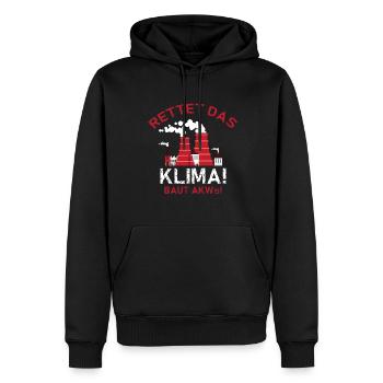 Atomkraftwerk AKW Atomkraft Nuclear Klimawandel - Männer Premium Bio Hoodie - Schwarz - Vorne - Nico (187cm)