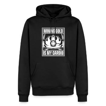 Gold Mining Gold Mine - Men’s Premium Organic Hoodie - black - Front - Nico (187cm)