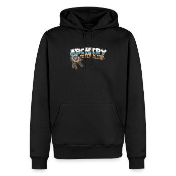 Bogenschütze Bogensport Pfeil Bogen Bogenschießen - Männer Premium Bio Hoodie - Schwarz - Vorne - Nico (187cm)