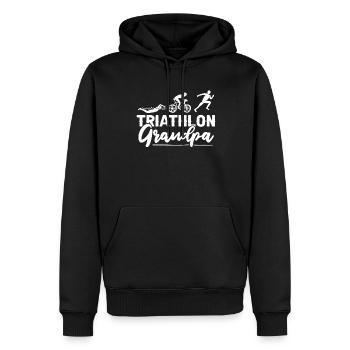 Triathlon - Männer Premium Bio Hoodie - Schwarz - Vorne - Nico (187cm)