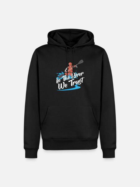Rafting Wildwasser Kanu Kajak - Männer Premium Bio Hoodie - Schwarz