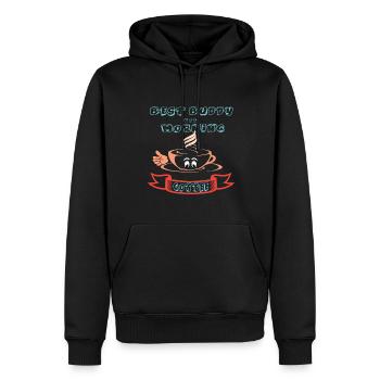 Coffee Espresso Morning Coffee Drinker Americano - Sweat à capuche Premium bio Homme - noir - Devant - Nico (187cm)