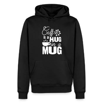Coffee Espresso Morning Coffee Drinker Americano - Sweat à capuche Premium bio Homme - noir - Devant - Nico (187cm)
