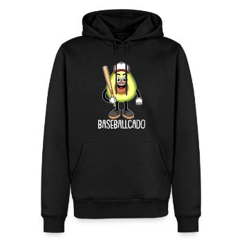 Base-ball - Sweat à capuche Premium bio Homme - noir - Devant - Nico (187cm)