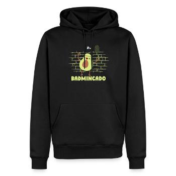Badminton Federball - Männer Premium Bio Hoodie - Schwarz - Vorne - Nico (187cm)