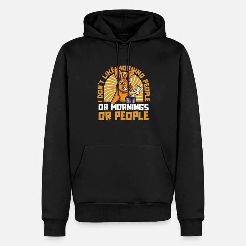 Känguru - Männer Premium Bio Hoodie - Schwarz