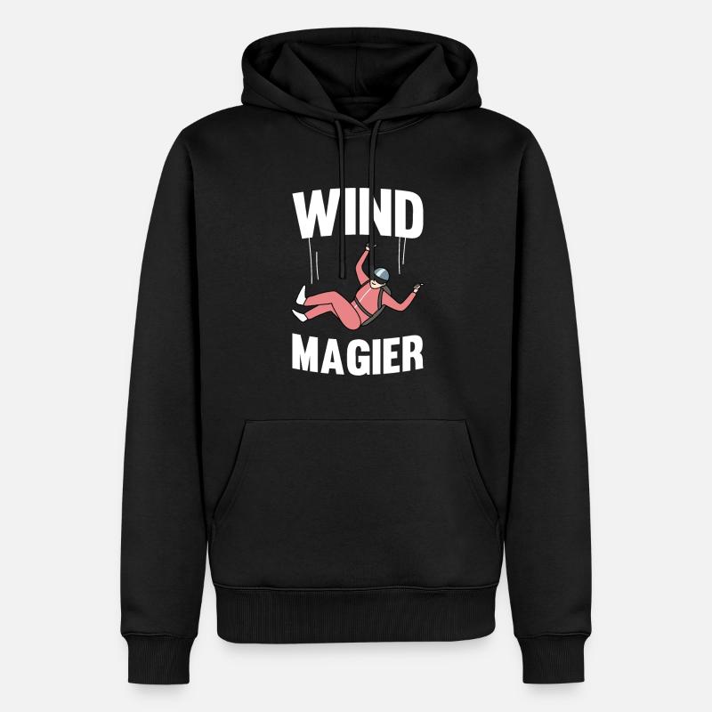 Indoor-Skydiving - Männer Premium Bio Hoodie - Schwarz