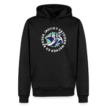 Indoor-Skydiving - Männer Premium Bio Hoodie - Schwarz - Vorne - Nico (187cm)