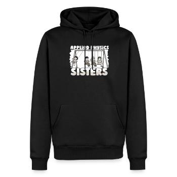 Physicien physicien - Sweat à capuche Premium bio Homme - noir - Devant - Nico (187cm)