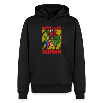 Perroquet - Sweat à capuche Premium bio Homme - noir - Devant - Nico (187cm)