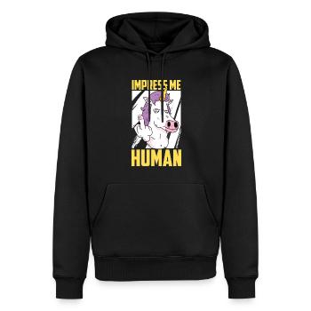 Einhorn Unicorn - Männer Premium Bio Hoodie - Schwarz - Vorne - Nico (187cm)