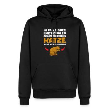 Katze Mietzekatze Hauskatze - Männer Premium Bio Hoodie - Schwarz - Vorne - Nico (187cm)