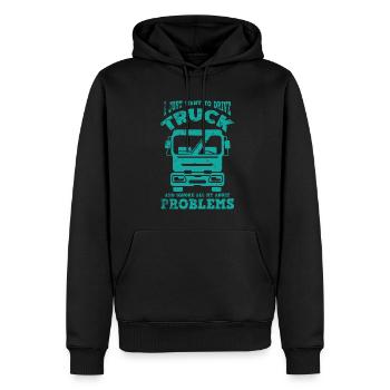 Truck Driver Motorists Motor vehicles - Men’s Premium Organic Hoodie - black - Front - Nico (187cm)