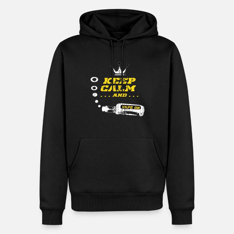 E-Cigarette E-Shisha Vapor Liquide - Sweat à capuche Premium bio Homme - noir