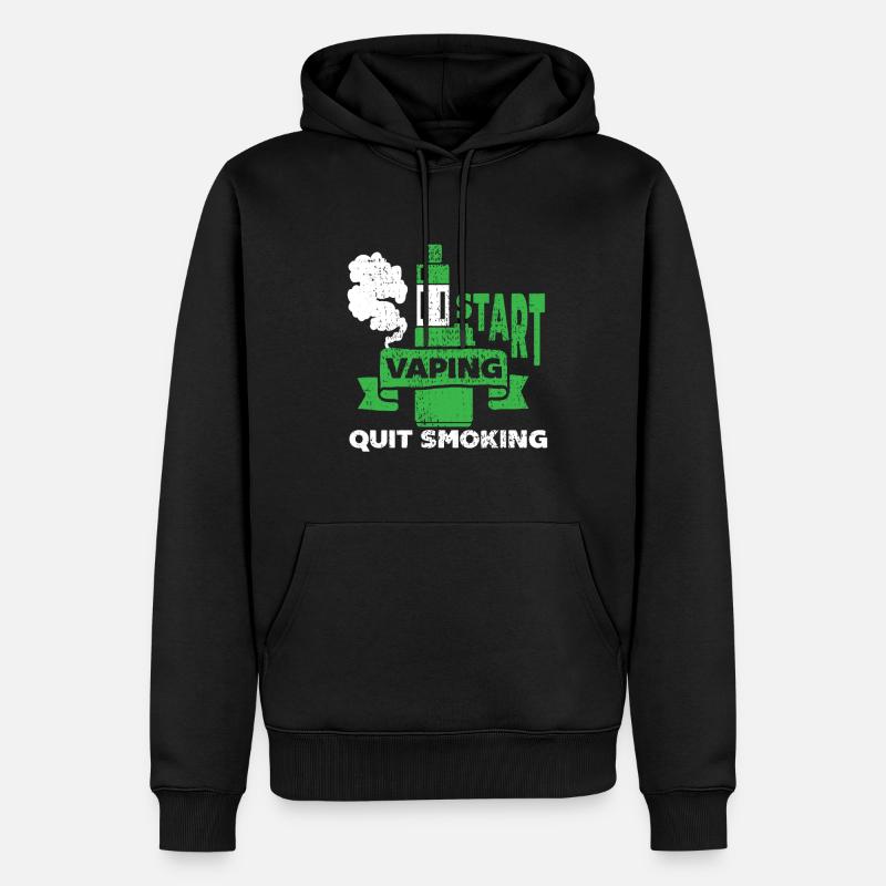E-Zigarette E-Shisha Dampf Liquid - Männer Premium Bio Hoodie - Schwarz