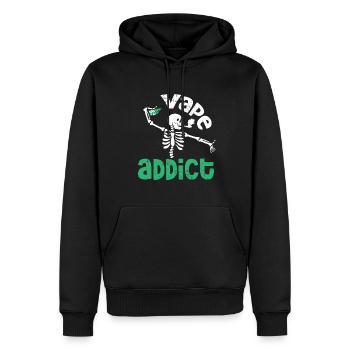 E-Cigarette E-Shisha Vapor Liquide - Sweat à capuche Premium bio Homme - noir - Devant - Nico (187cm)