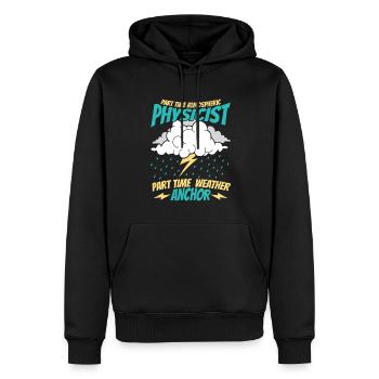 Physicien physicien - Sweat à capuche Premium bio Homme - noir - Devant - Nico (187cm)