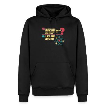 Physicien physicien - Sweat à capuche Premium bio Homme - noir - Devant - Nico (187cm)