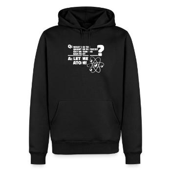 Physicien physicien - Sweat à capuche Premium bio Homme - noir - Devant - Nico (187cm)