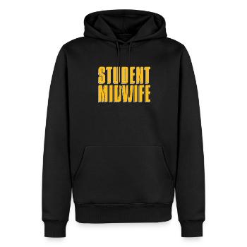 Hebamme Geburtshelfer - Männer Premium Bio Hoodie - Schwarz - Vorne - Nico (187cm)
