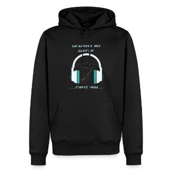 Guitare Électrique Guitariste Guitariste Musicien - Sweat à capuche Premium bio Homme - noir - Devant - Nico (187cm)