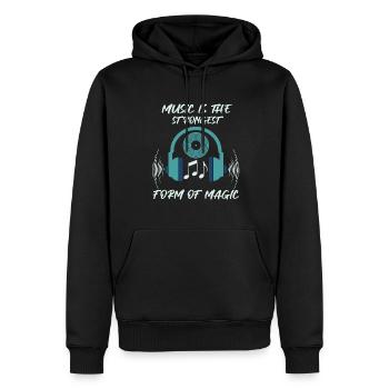 DJ Discjockey Diskjockey Auflegen Club - Männer Premium Bio Hoodie - Schwarz - Vorne - Nico (187cm)